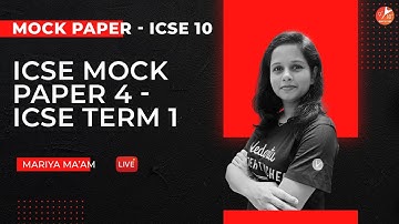 ICSE Class 10 Term 1 Biology Mock Paper🧐 [Paper-4] | Sample Paper with Answers |Mariya Mam |Vedantu