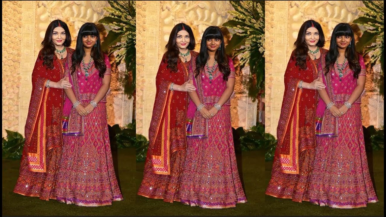 Aishwarya Rai Aaradhya Bachchan and Abhishek Bachchan at Aamir Khan daughters Ira Khan Reception