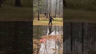 Bigfoot yeets littlefoot #cryptids #cryptidcomedy #trending #trendingshorts #bigfoot