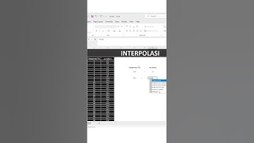 INTERPOLASI menggunakan MICROSOFT EXCEL  #excel