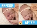 Newborn Editing - Frequency Separation Skin Retouching