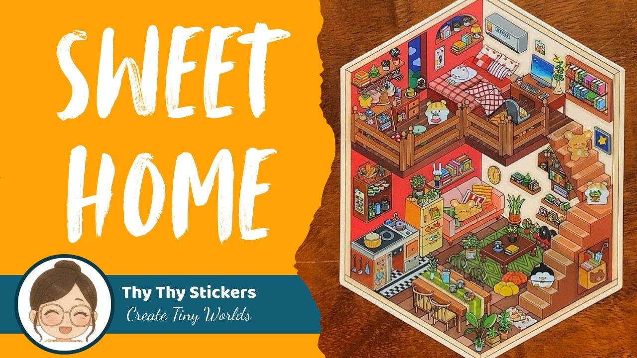 DIY 3D Sticker | Sweet Home | Relax Video | No Talk