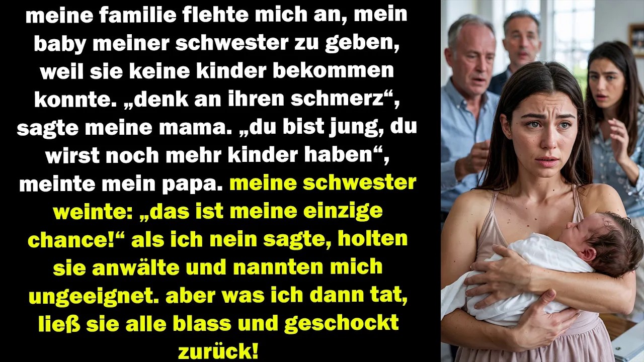meine familie drängte mich, mein baby abzugeben – doch meine entscheidung ließ sie sprachlos zurück!