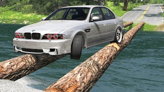 Cars vs Log Bridge – BeamNG.Drive
