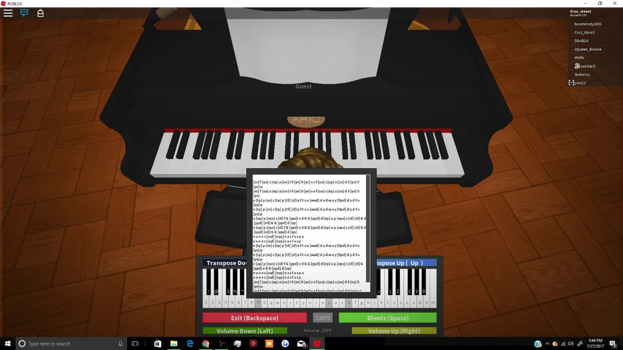 roblox piano sad song