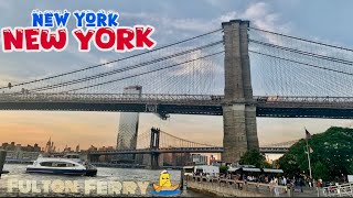 The BEST Sunset Ferry Ride in New York City | NYC Ferry East River Route from Fulton Ferry Landing