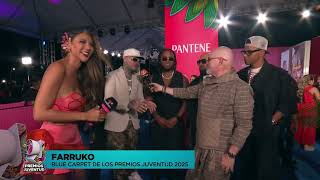 Farruko, K4G, Akim, Chiquidubs, conversan desde alfombra azul de Premios Juventud - Panama 2025