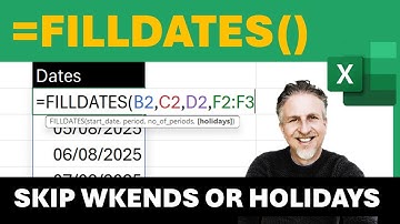 Better Than the Fill Handle? Use THIS Function to AutoFill Dates 🔥Skip Holidays & Weekends