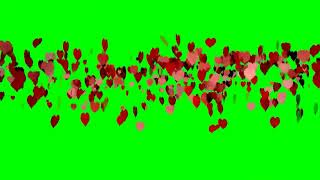 Falling Hearts (Green Screen 1 Min)