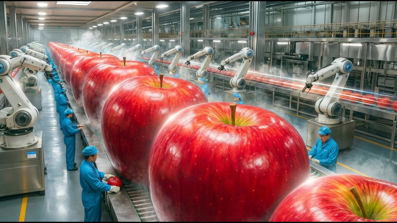 Inside the Largest Apple Factory - How Apples Are Cleaned, Sorted, and ...
