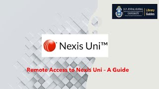 Remote Access to Nexis Uni