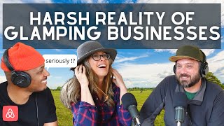 GLAMPING BUSINESS OWNERS TELL US WHAT ITS REALLY LIKE |  Off-Grid Cabin on Airbnb #KeepItTinyPodcast