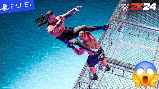 WWE 2K24 - Brock Lesnar vs. Undertaker - Water in a Cell Match | PS5