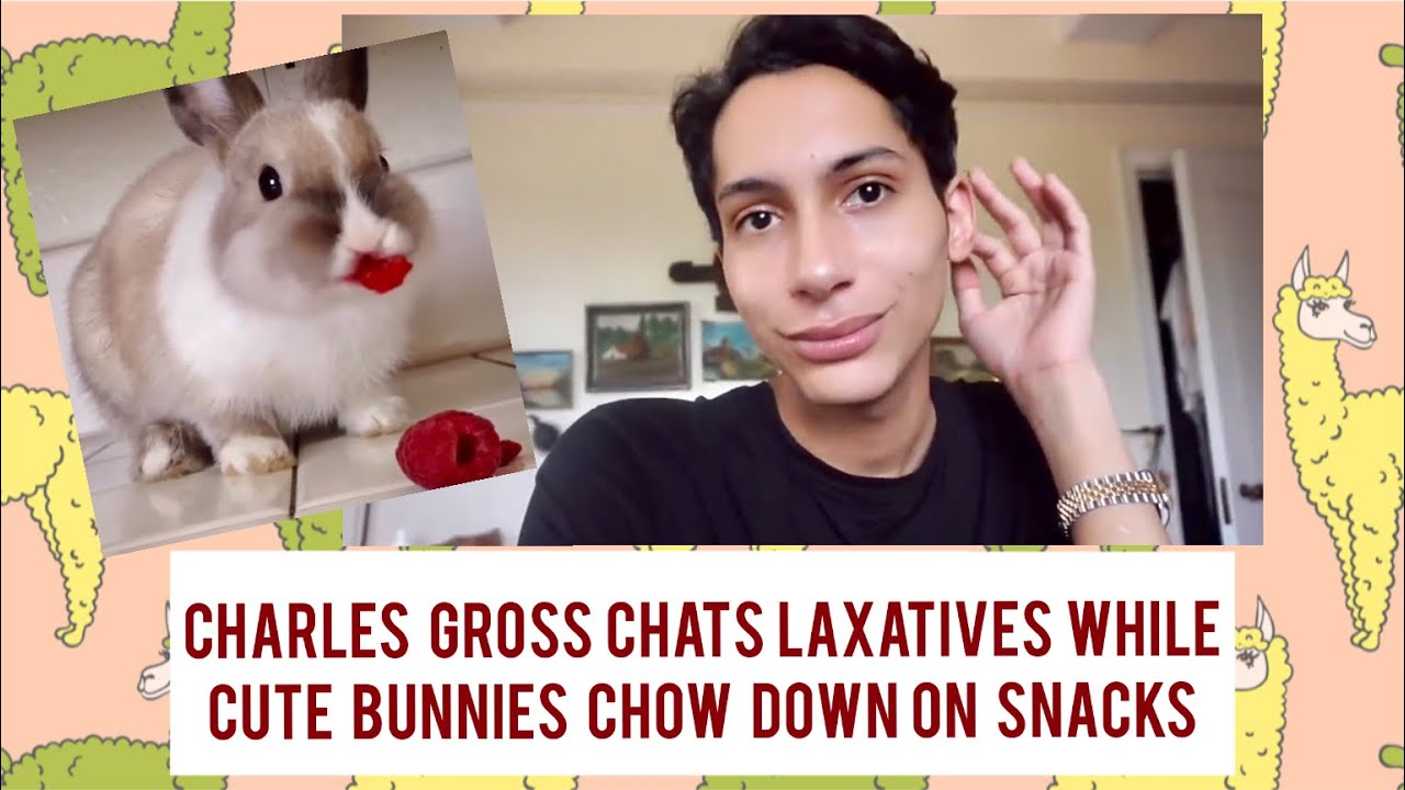 CHARLES GROSS CHATS LAXATIVES WHILE CUTE BUNNIES CHOW DOWN ON SNACKS