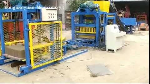 QTJ4-25 fully automatic concrete hollow block making machine KENYA