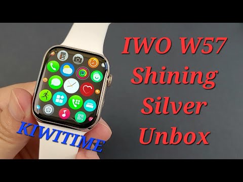 KIWITIME IWO W57 Smartwatch Shining Silver Unbox-1.95' Screen AOD Best Watch 7 PK HW7 DT7 PRO MAX