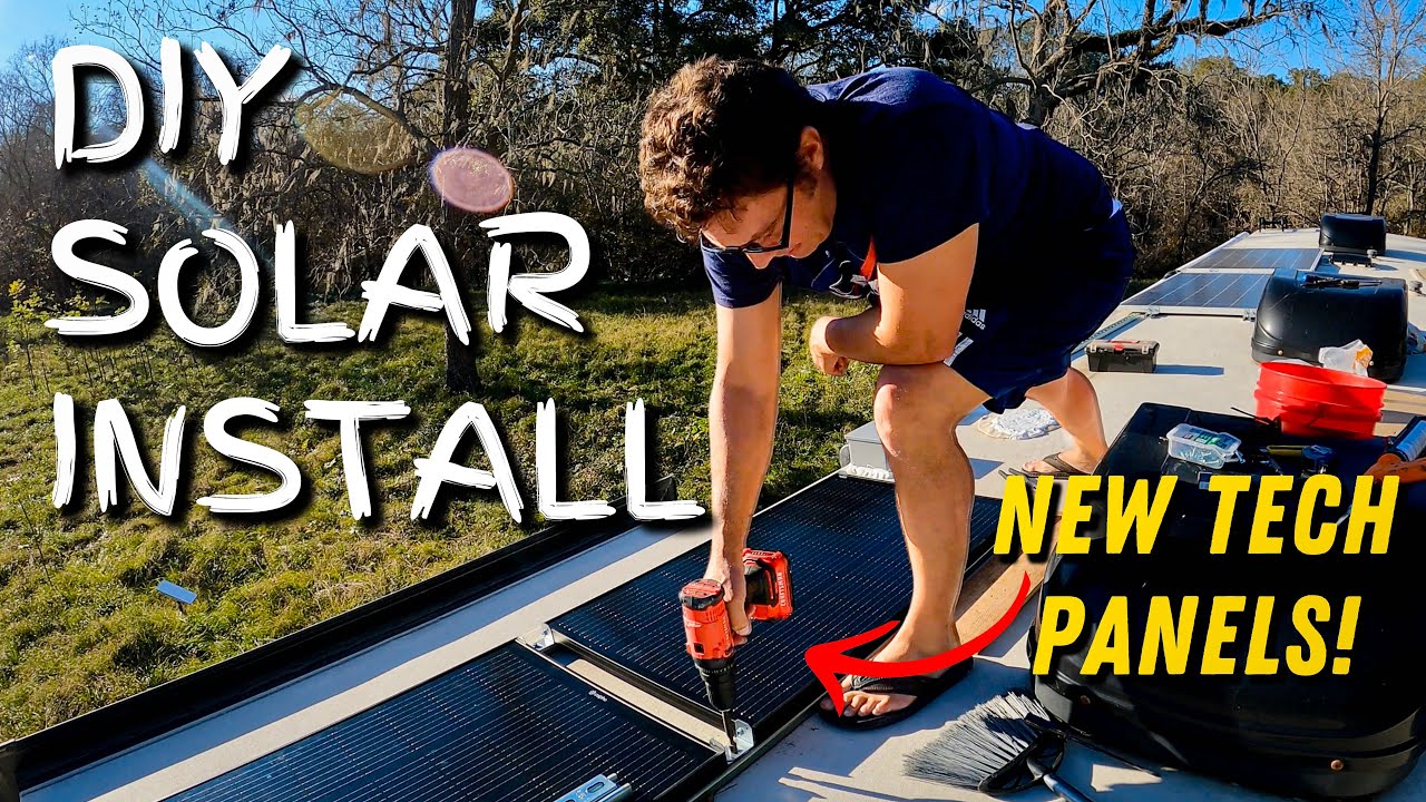 DIY RV Hi tech Solar Panel install ☀️