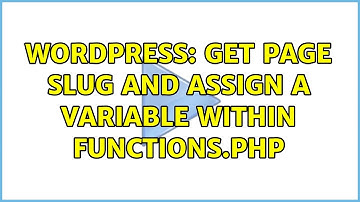 Wordpress: Get page slug and assign a variable within functions.php