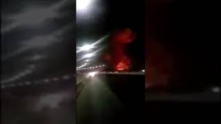 مصر-القاهرة:13 يوليو 2018 انفجار في خزان الوقود الرئيسي في مطار ⁧‫القاهرة‬⁩ ووقف حركة الملاحة الجوية