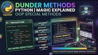 AI-Topic039 | Python Special Methods (Magic/Dunder Methods) Explained | OOP in Python | AI