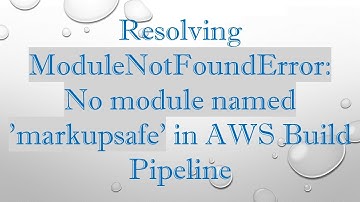 Resolving ModuleNotFoundError: No module named 