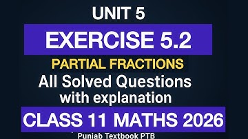Class 11th math Exercise 5.2| full solved 2026 new book |chapter 5 math class 11 