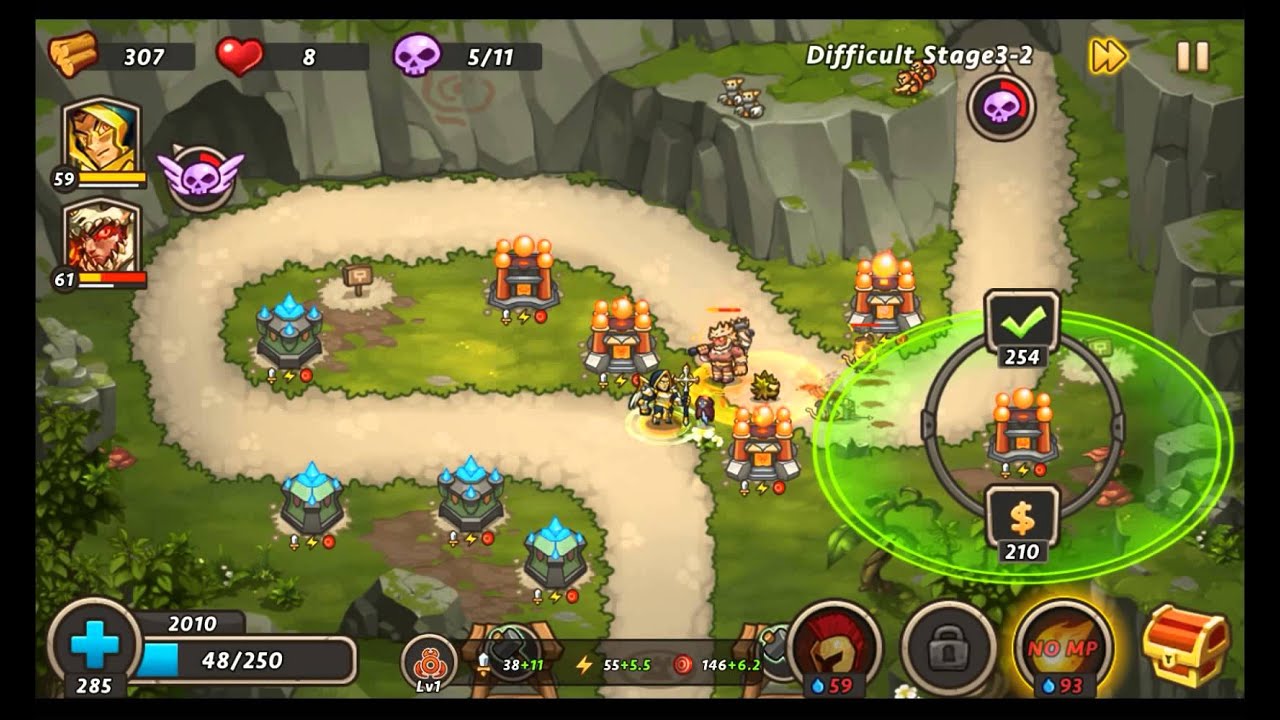 Castle Defense 2 - Hard - [3-2] #53 (3 Stars) [HD] - Canyon Breakthrough