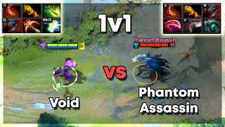 Faceless Void vs Phantom Assassin with Full items | Level 30 Dota 2 1v1 | Who Will Win?