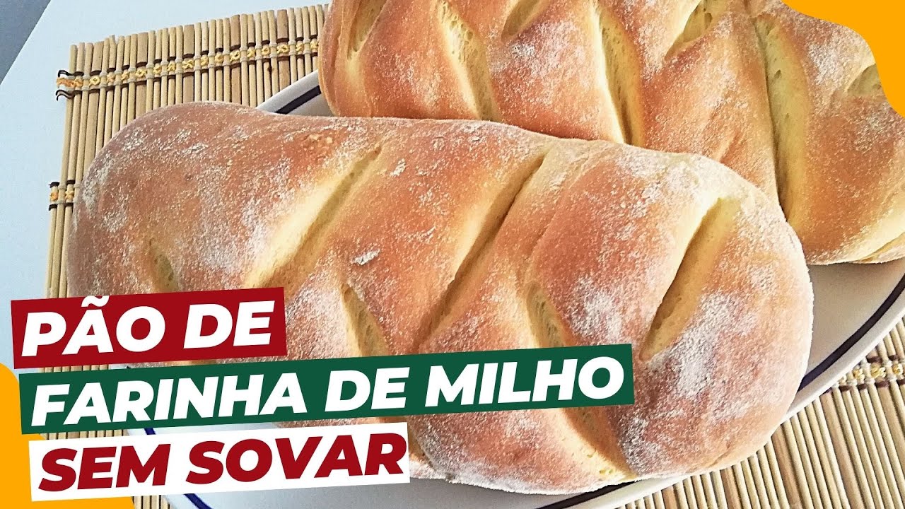 PÃO DE FUBÁ FARINHA DE MILHO SEM SOVAR FOFINHO E FÁCIL DE FAZER
