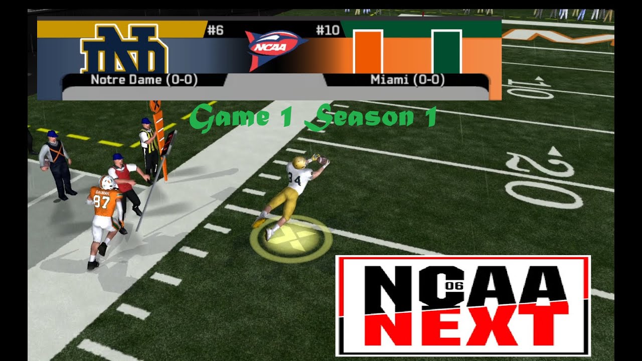 NCAA NEXT 26 Notre Dame Dynasty Season 1 Game 1 @#10 Miami