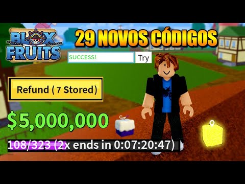 CORRE!! TODOS OS 5 CÓDIGOS DE RESET STATUS DO BLOX FRUITS (roblox) 