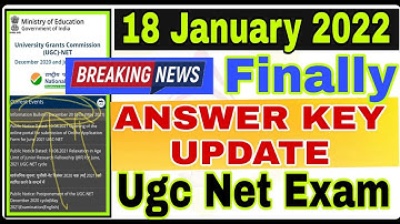 Official-Ugc Net Answer Key Update 2021 |UGC Net result 2021| ugc net Response key|Net latest update