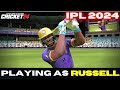 IPL 2024 Playing As Andre Russell🔥 In Cricket 24 | RtxVivek