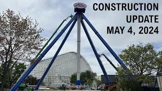 Sky Striker Construction Update 05/04/24 | Six Flags Great America New for 2024 Zamperla Discovery