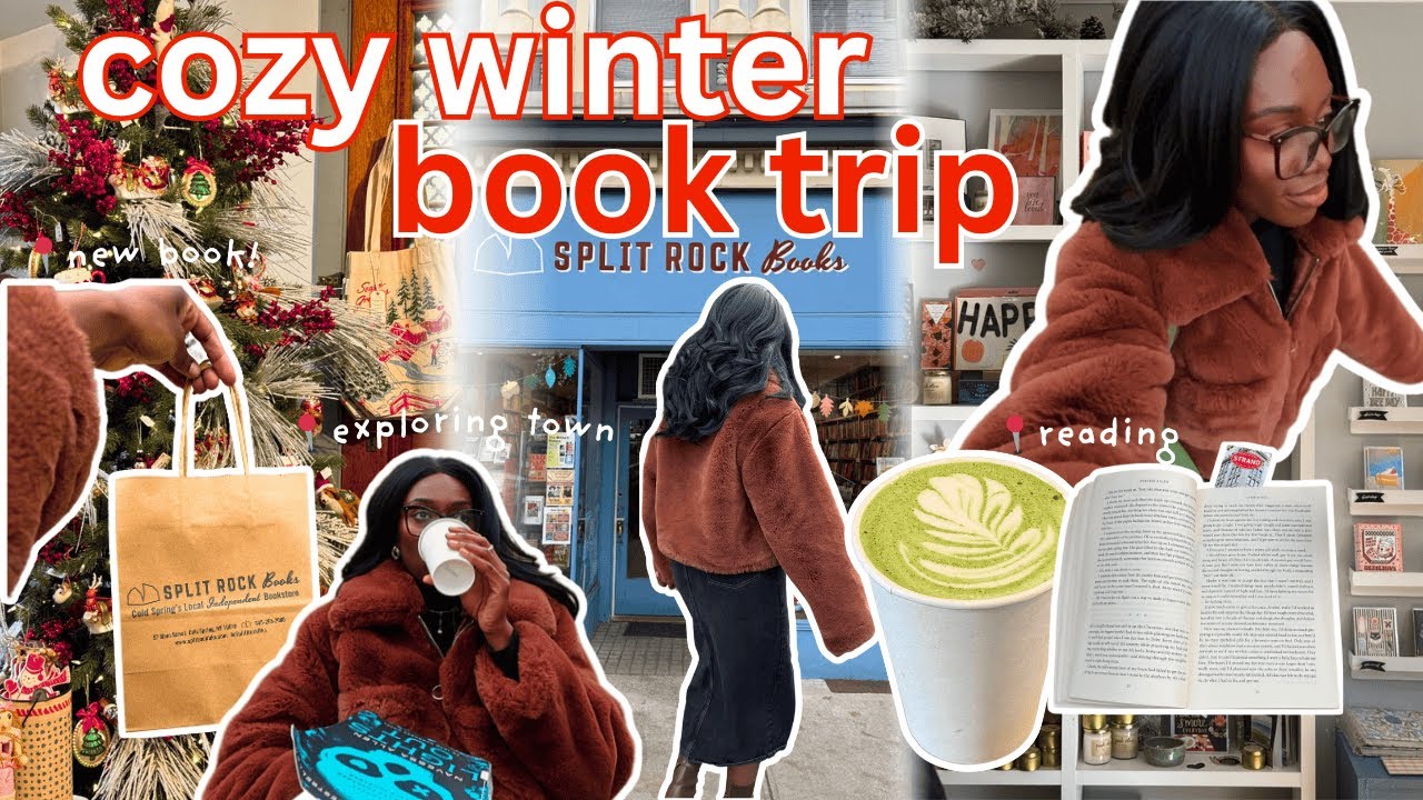 Уютная зимняя книжная поездка☃️📚❄️🚉 зима в Нью-Йорке, наслаждаюсь временем в одиночестве, исследу...