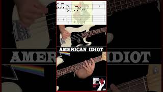 Green Day - American Idiot | Bass Cover (+ Tab)| SHORTS | Dotti Brothers #basscover  #shorts