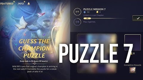 Guess the champion puzzle - PUZZLE MISSION 7 (Wild Rift)