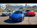 2023 Corvette Z06 vs Ferrari 458 vs Porsche GT3 | Top Gear