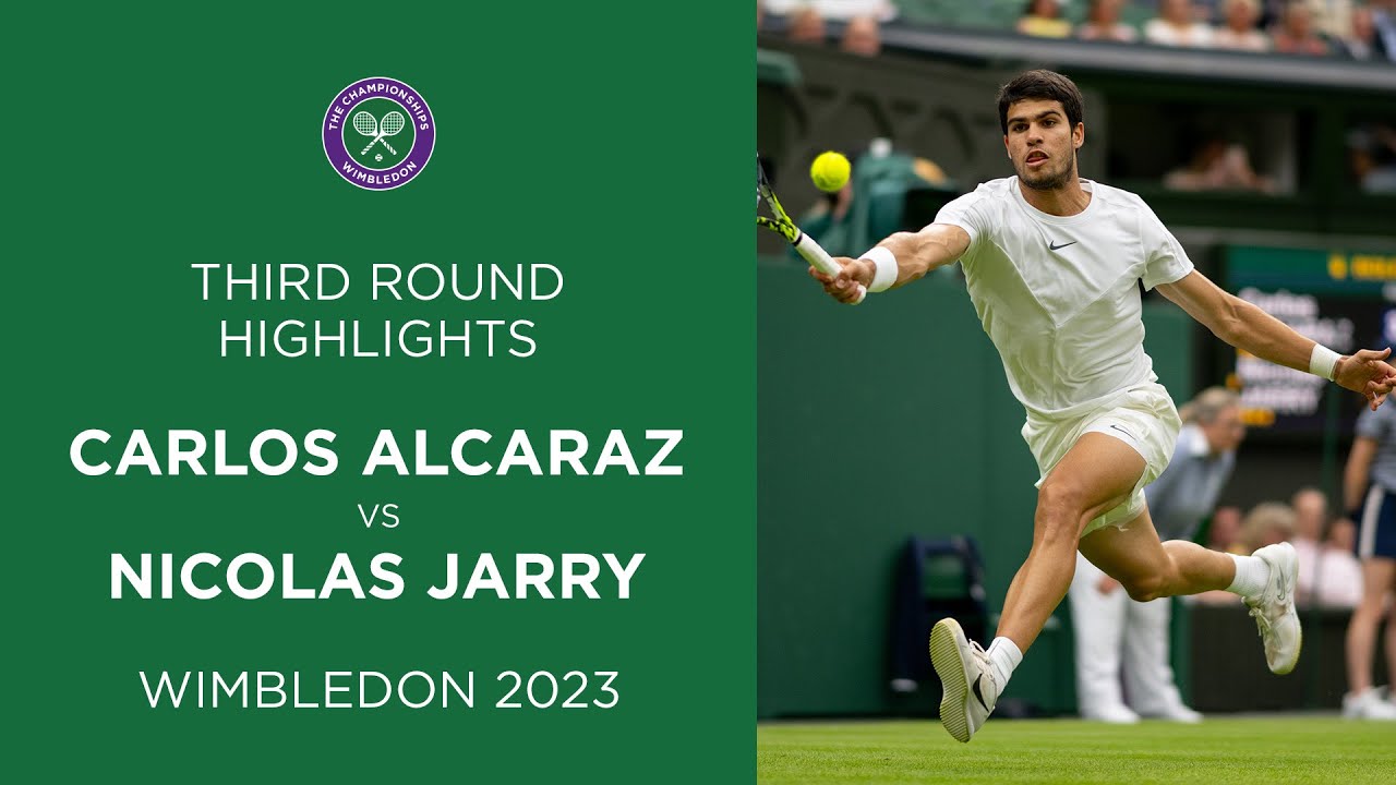 Carlos Alcaraz vs Nicolas Jarry Third Round Highlights Wimbledon 2023