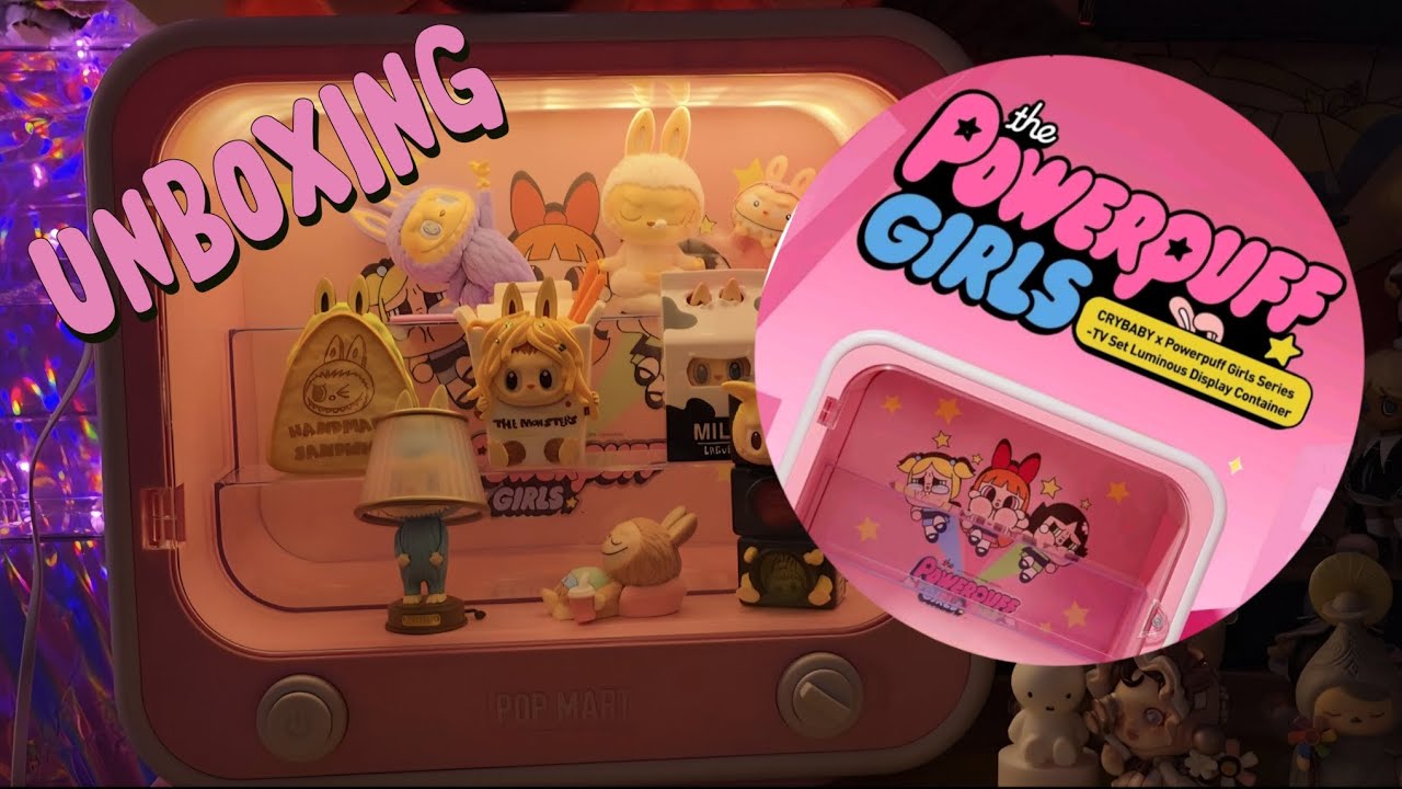♡☆♡UNBOXING THE CUTEST TV DISPLAY CASE☆♡☆ 💚🩷💙 POPMART X POWERPUFF GIRLS °•○