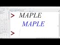 تعلم اساسيات برنامج المابل MAPLE