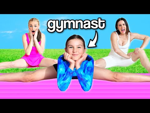 12 YR OLD GYMNAST vs FAMILY Gymnastics Challenge! | Family Fizz