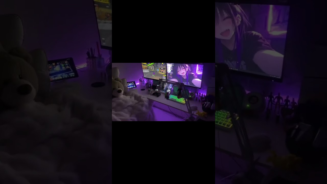 私の部屋って光るから、将来も明るいはず。 #個人vtuber #vtuber #ゲーム部屋 #ゲーミング部屋 #配信者
