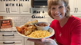 Southern Country Meal Featuring Homemade Macaroni & Cheese ​⁠@ourforeverfarm