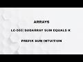 ARRAY| SUBARRAY SUM EQUALS K| LC -560 | [PREFIX SUM]