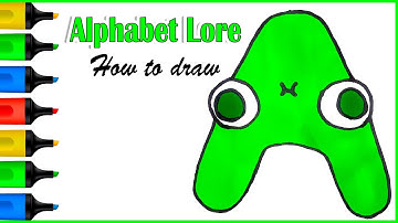 How To Draw Alphabet Lore - Letter A | Easy Step By Step Drawing Tutorial #howtodraw #alphabetlore