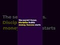 Focus builds success—small steps, big gains! #Focus #Success #Money #Discipline
