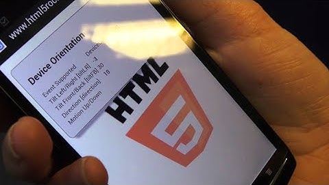 Showing HTML5 device orientation on Xperia with Ice Cream Sandwich [demo]