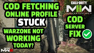 Call Of Duty New Update Cod Fetching Online Profile Stuck Why Is My Warzone Not Working  ✅ FIX