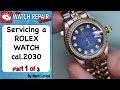 Rolex cal 2030 Ladies Watch Service. Part 1 of 3. See whats inside. Watch Repair Tutorials